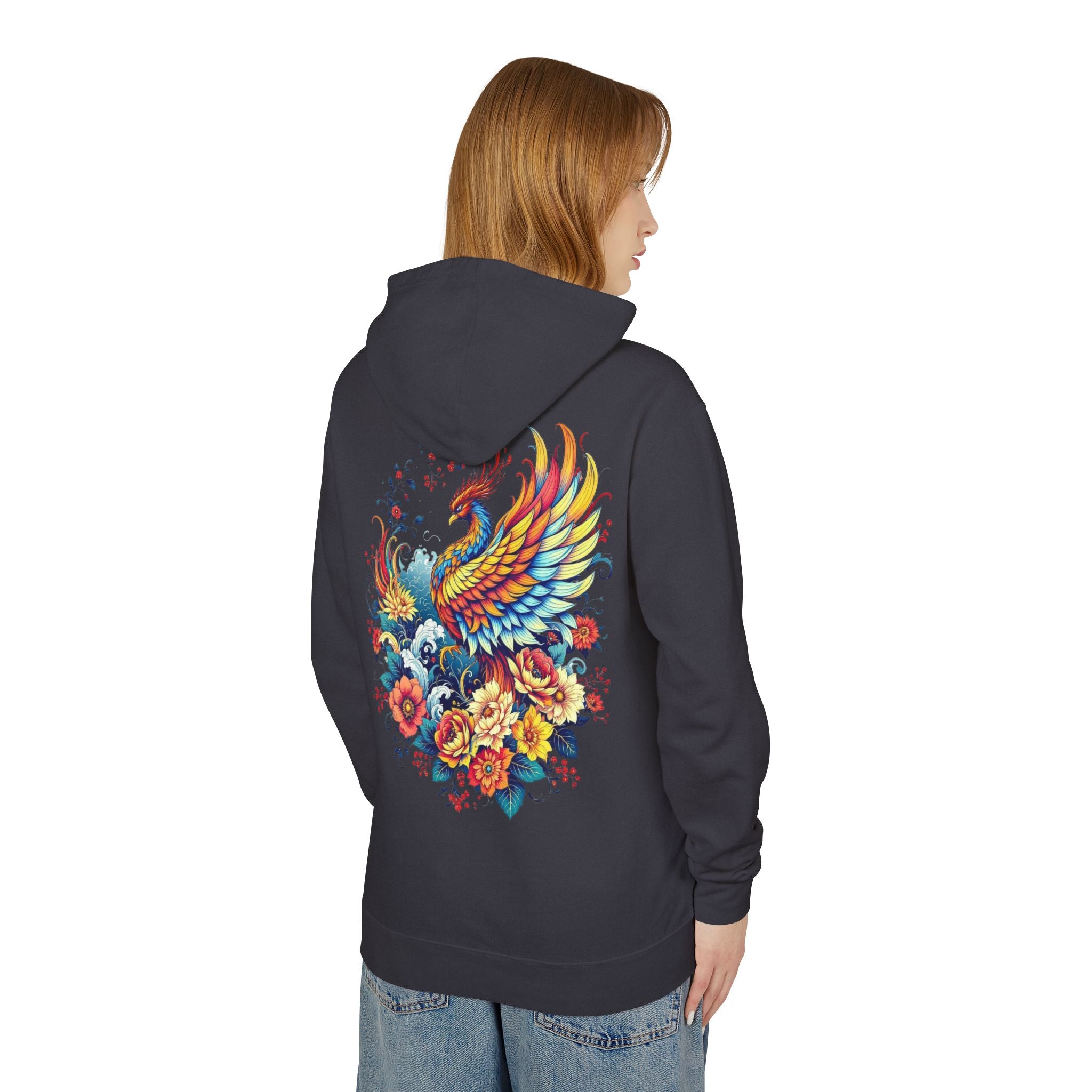 Phoenix Floral Hoodie for Strength and Survivors