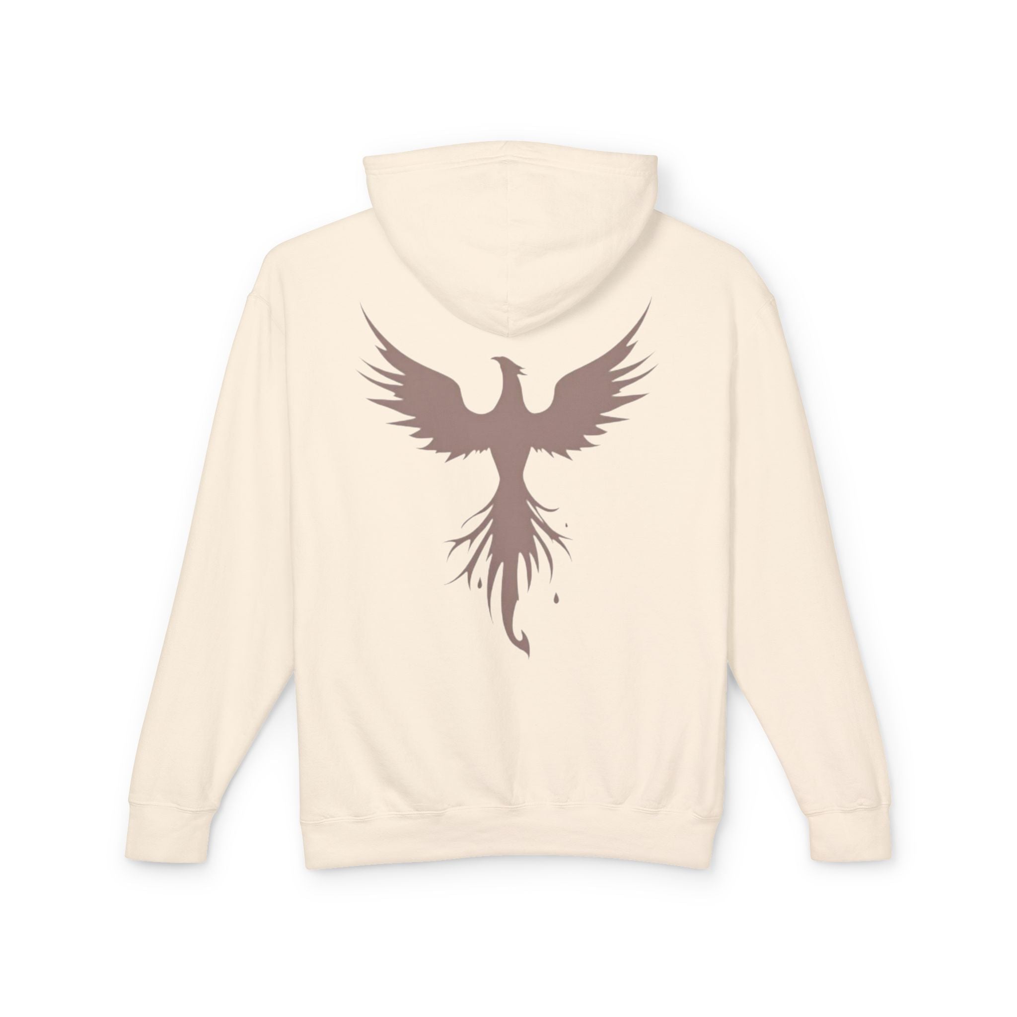 Phoenix Graphic Hoodie — Minimal Rising Phoenix Back Print