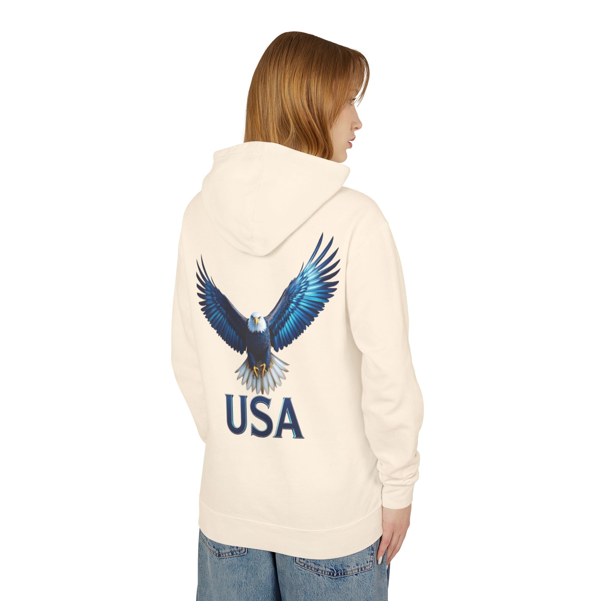 USA Metallic Eagle Hooded Sweatshirt — US Armed Forces Tribute