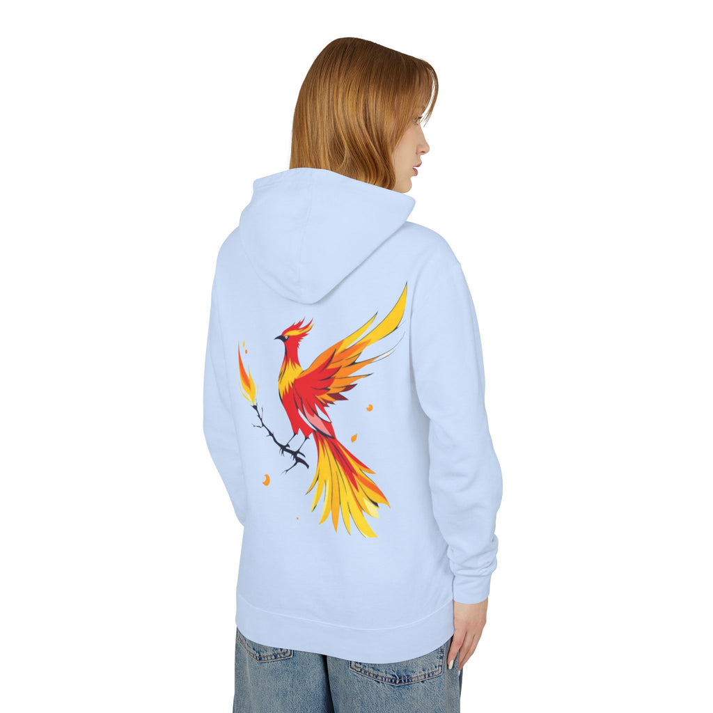 Phoenix Hoodie — Fiery Mythical Bird Lightweight Hooded Sweatshirt