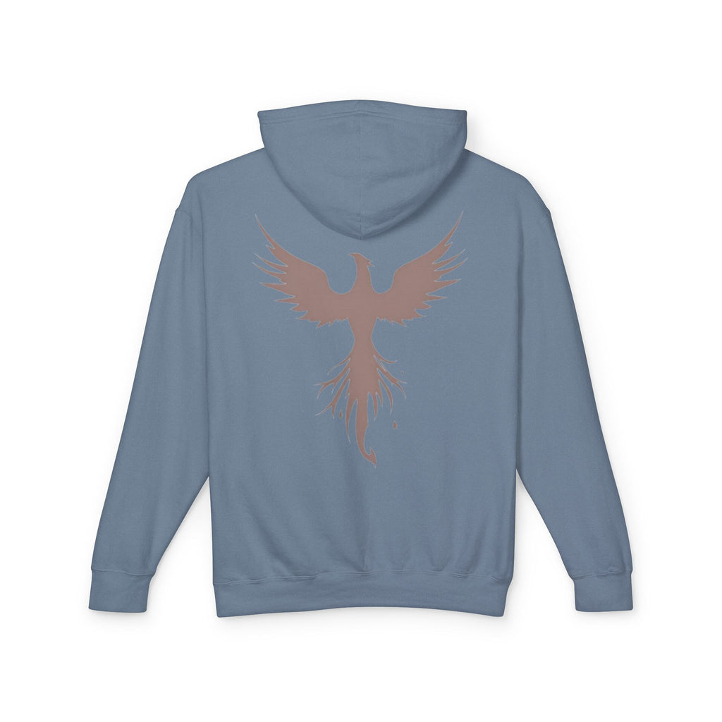 Phoenix Graphic Hoodie — Minimal Rising Phoenix Back Print