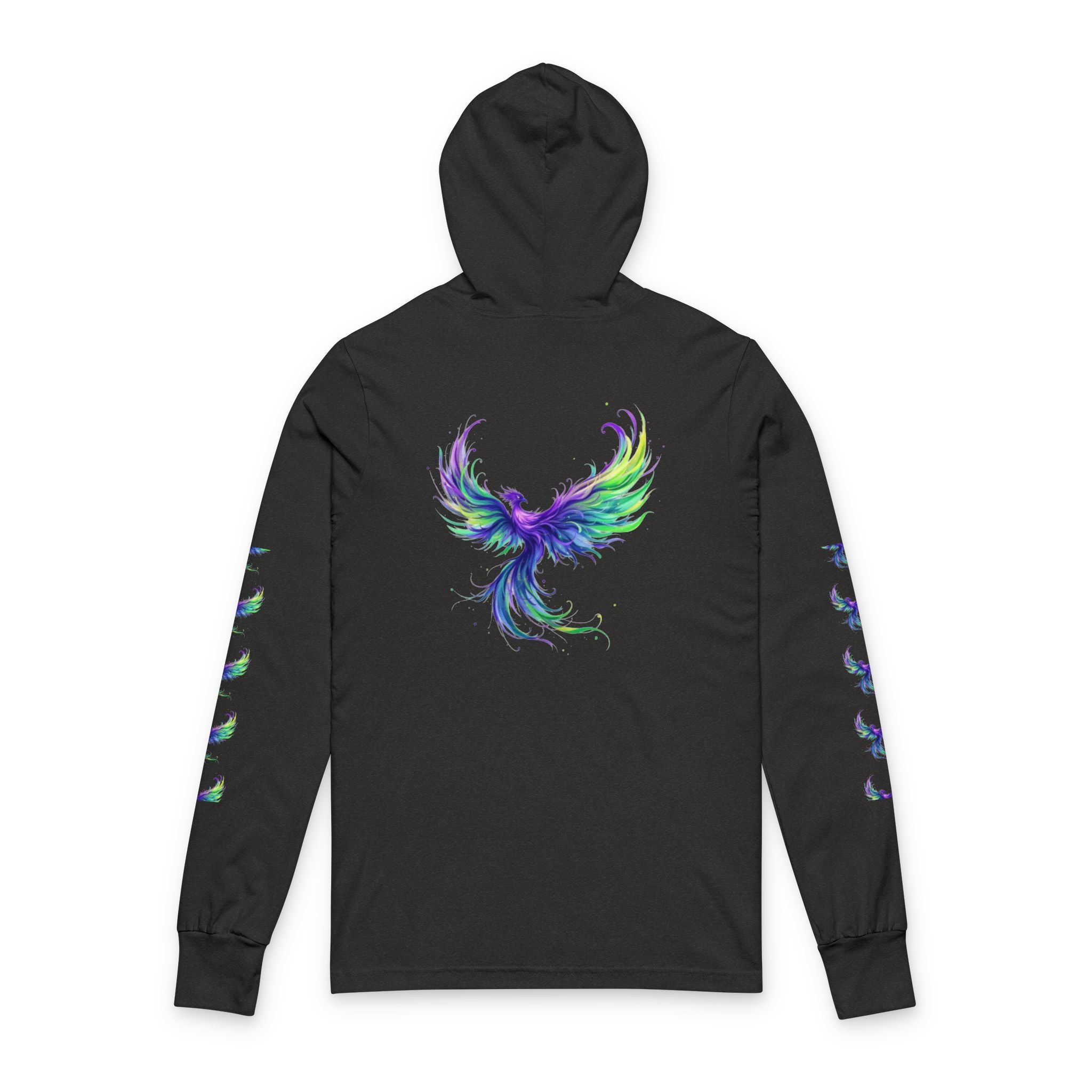 Phoenix Rise Hooded Long Sleeve Tee — "With hope. We rise."