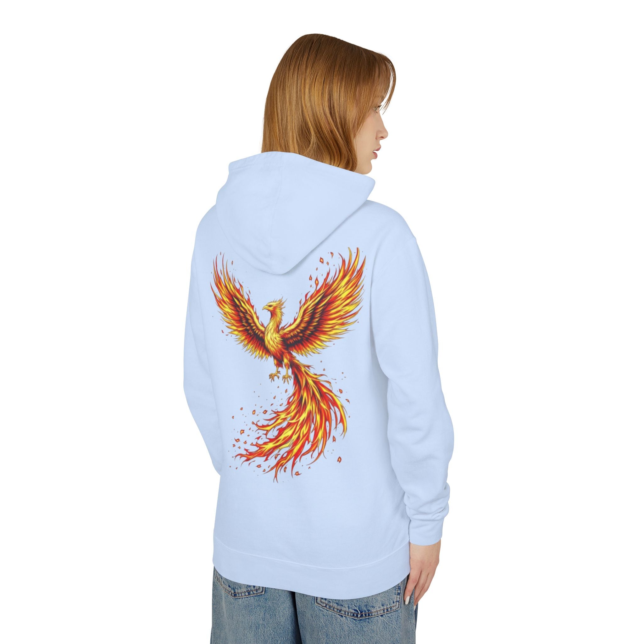 Phoenix Survivor Hoodie — Red Fiery Phoenix Design
