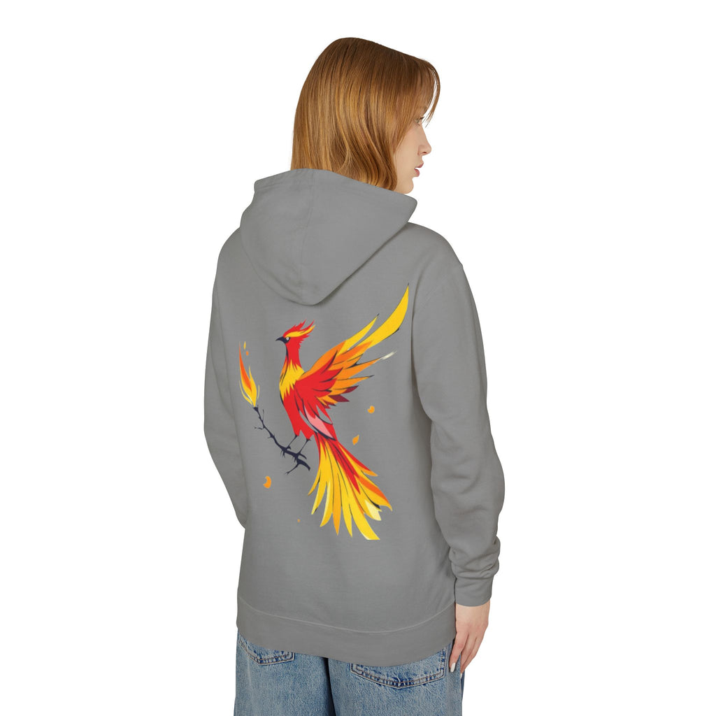Phoenix Hoodie — Fiery Mythical Bird Lightweight Hooded Sweatshirt