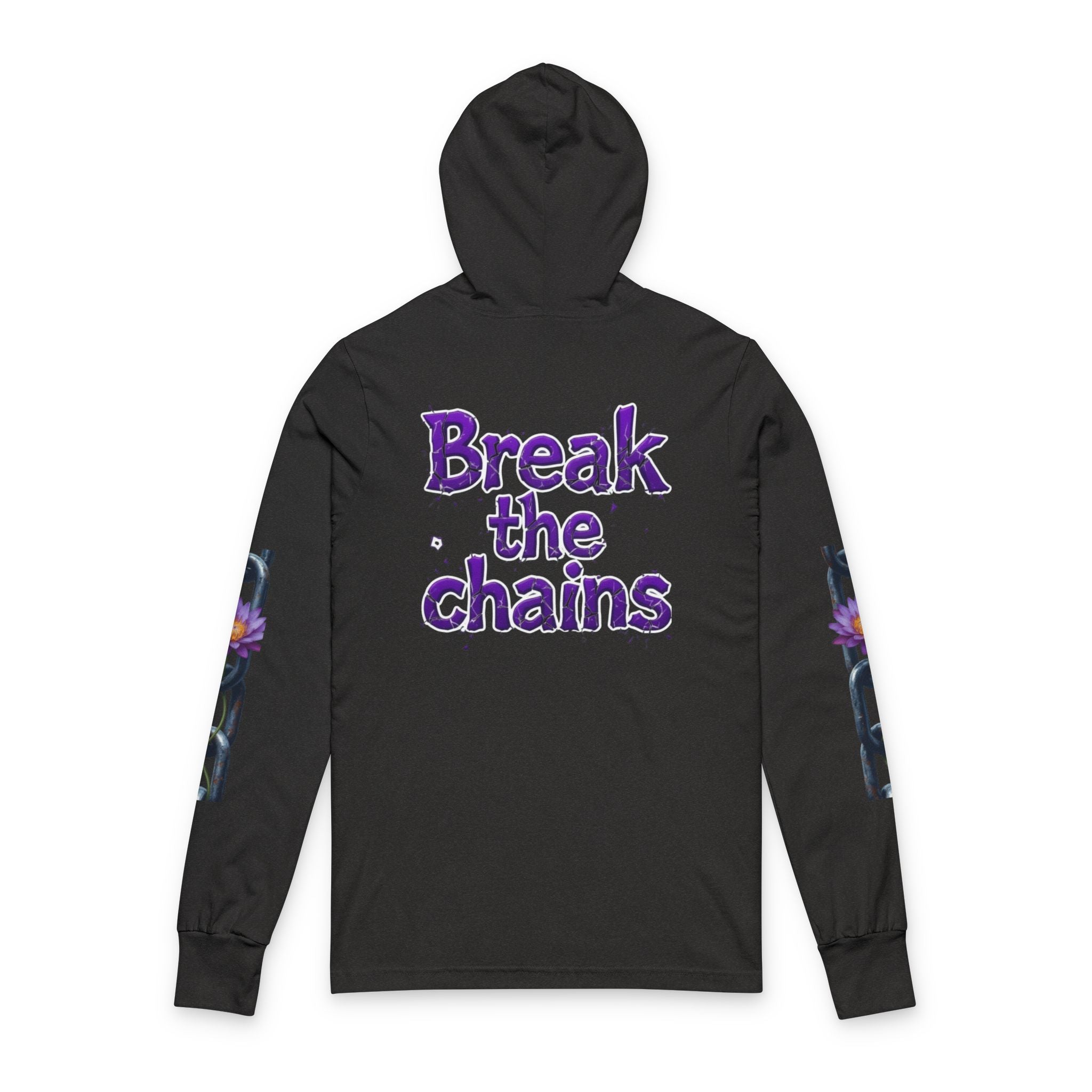 Domestic Violence Awareness Purple Lotus Long Sleeve Tee — "Break the Chains"