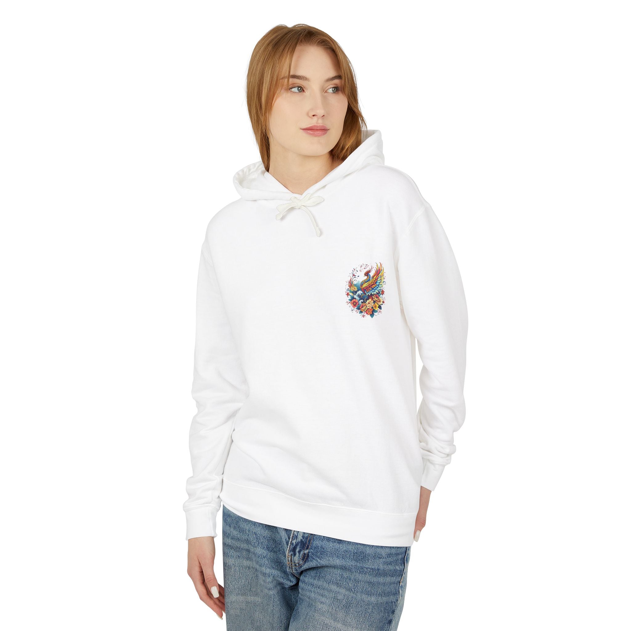 Phoenix Floral Hoodie for Strength and Survivors