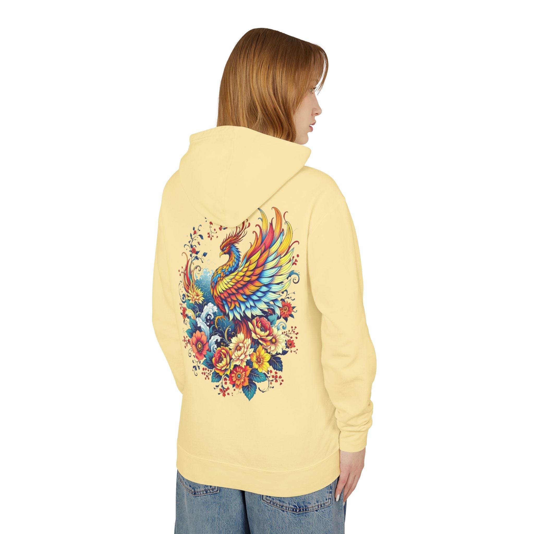 Phoenix Floral Hoodie for Strength and Survivors