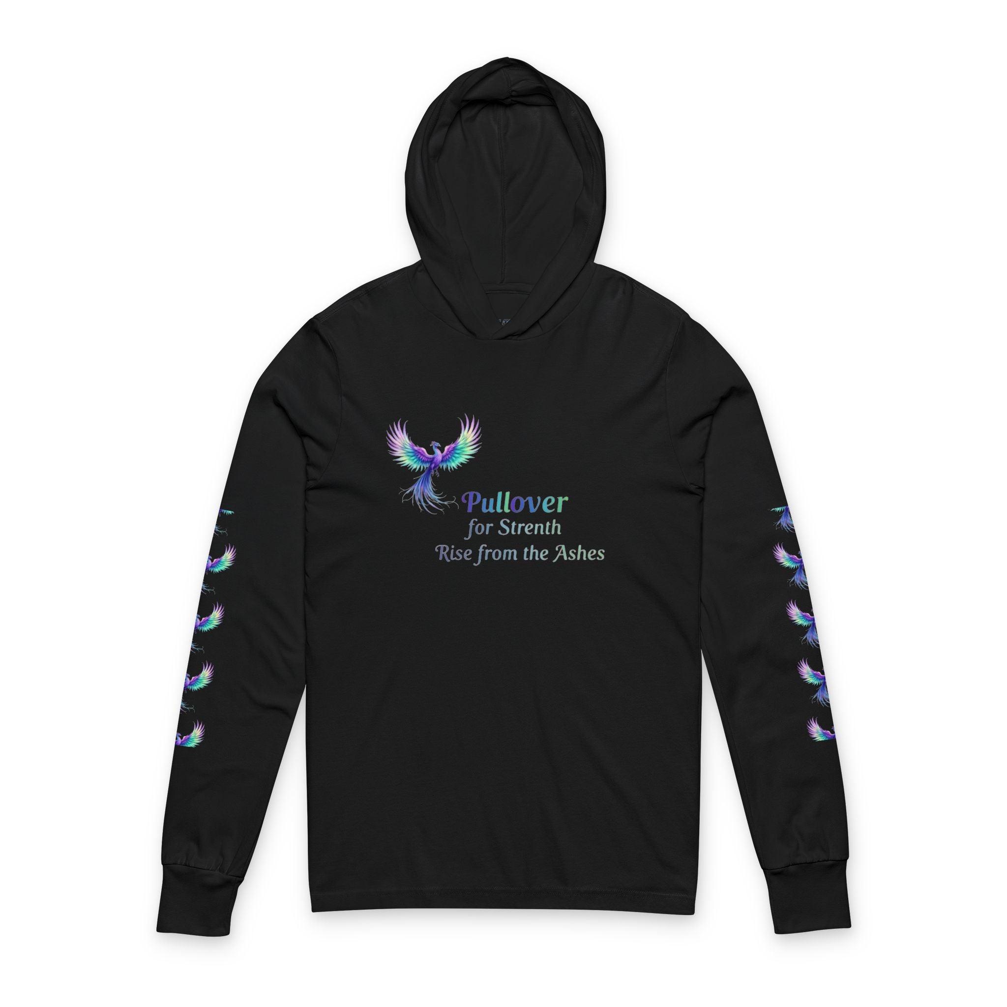 Phoenix Rising Long Sleeve Tee — "Rise From the Ashes" Hooded Pullover