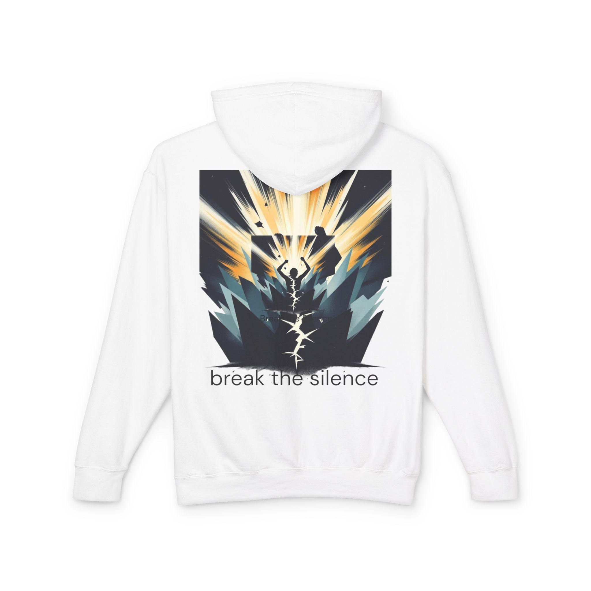 Hoodie - Break the Silence Lightweight Unisex Hooded Sweatshirt