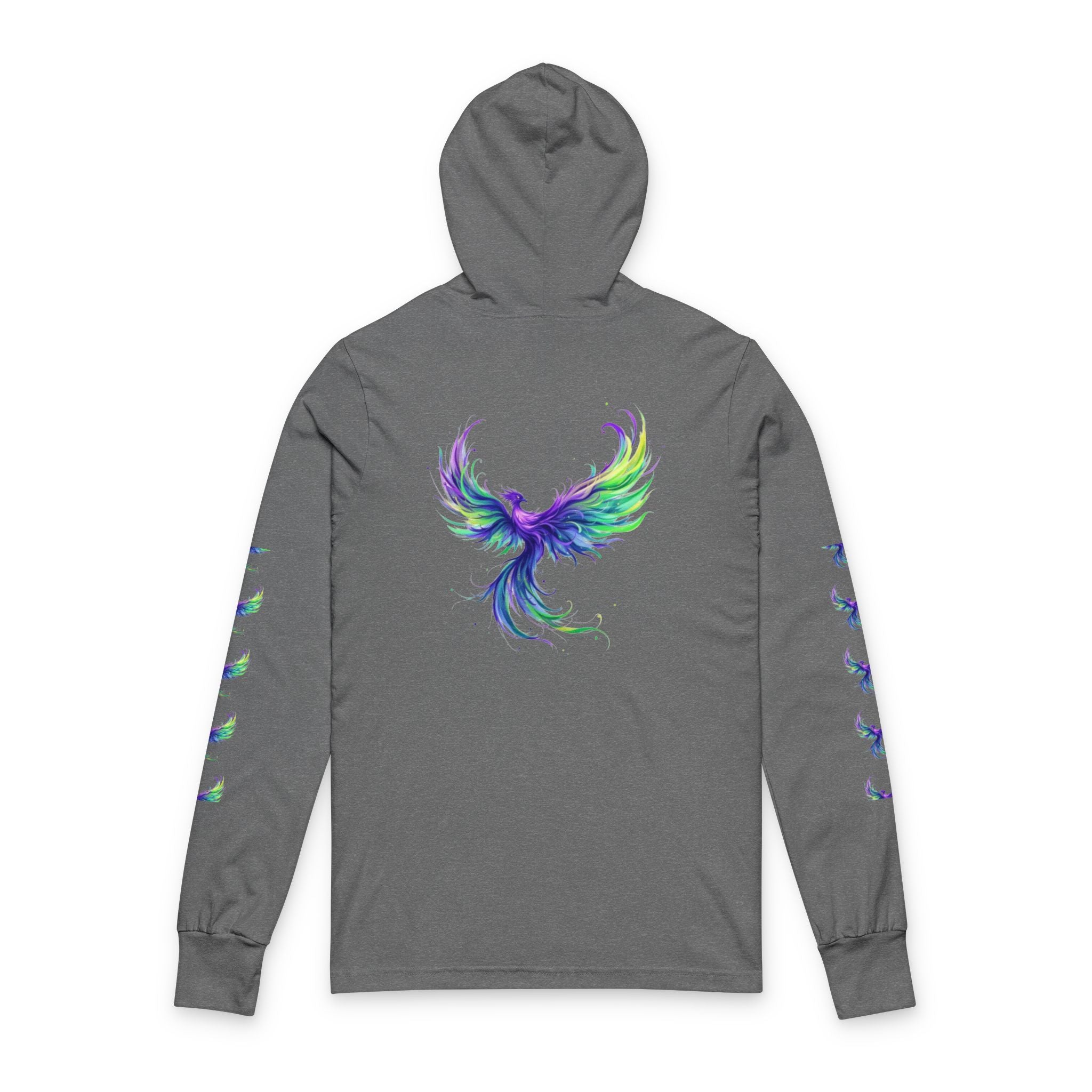 Phoenix Rise Hooded Long Sleeve Tee — "With hope. We rise."