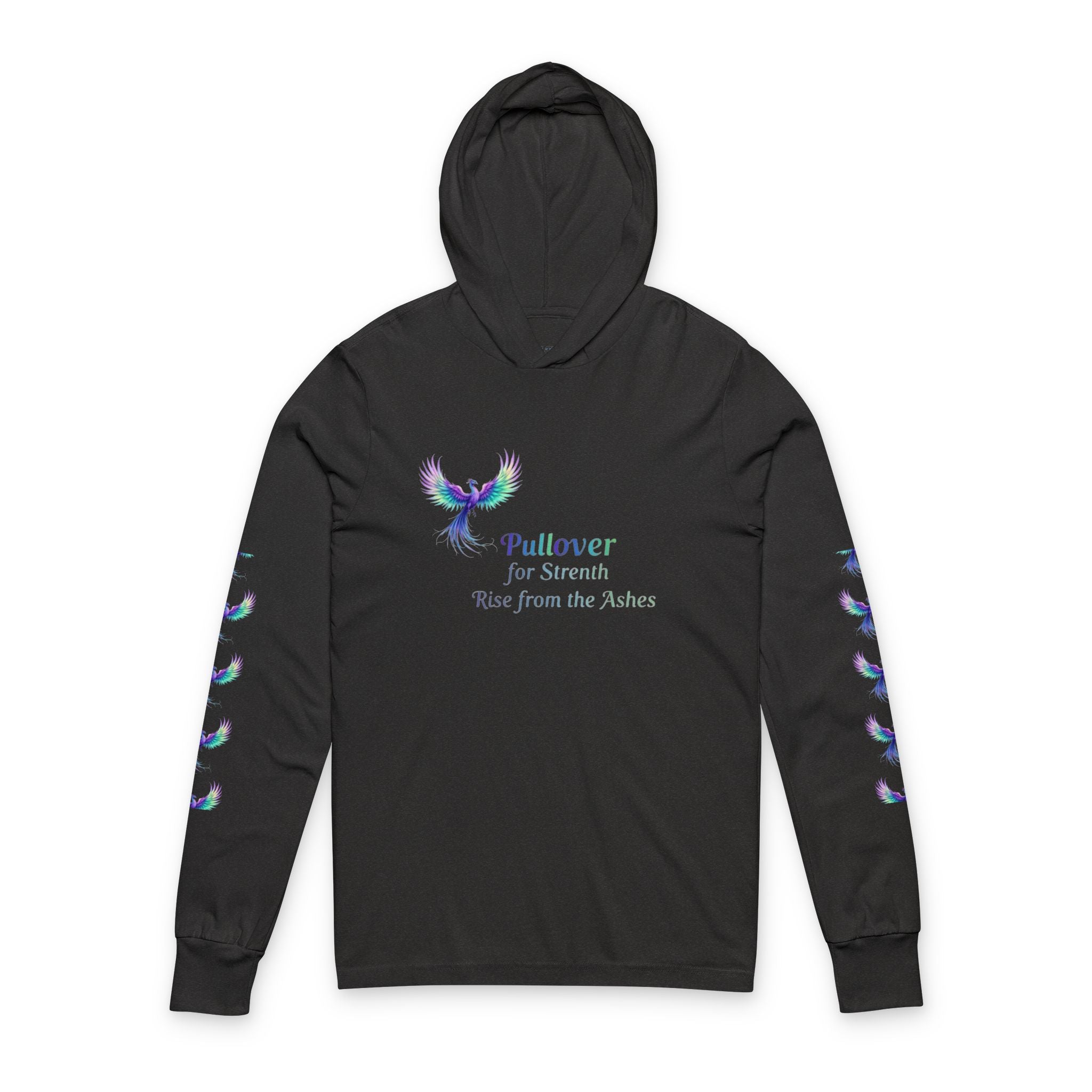 Phoenix Rising Long Sleeve Tee — "Rise From the Ashes" Hooded Pullover