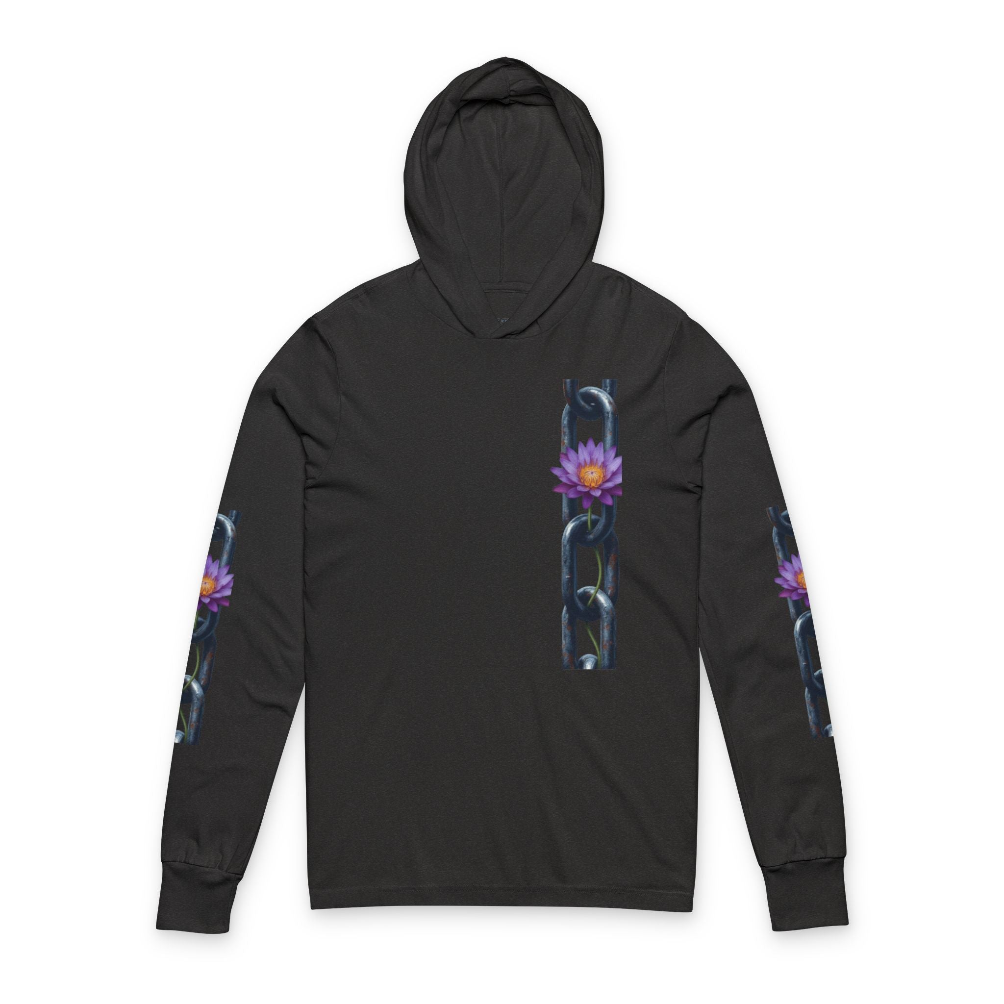 Domestic Violence Awareness Purple Lotus Long Sleeve Tee — "Break the Chains"