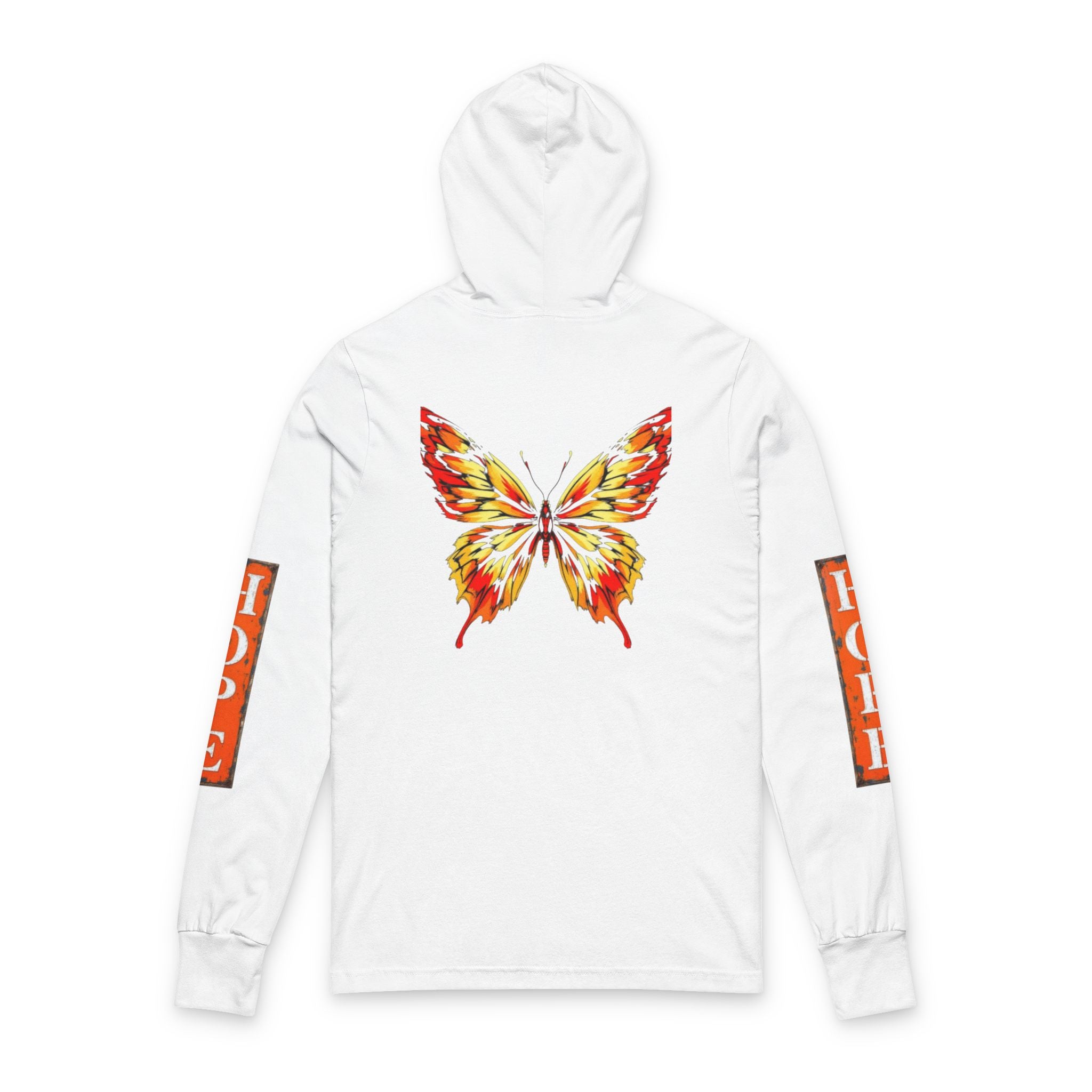 Hope Butterfly Hooded Long Sleeve Tee