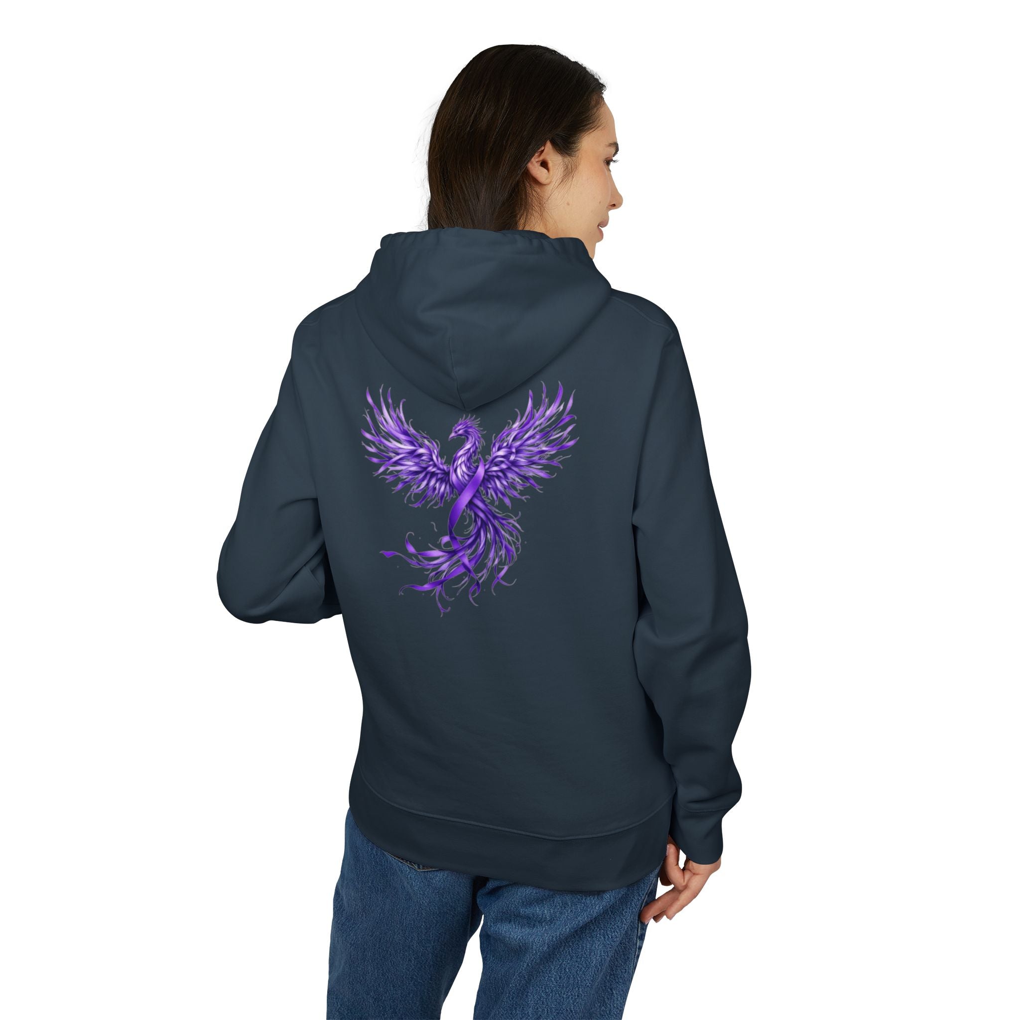Purple Phoenix Hoodie — Domestic Violence Awareness Ribbon