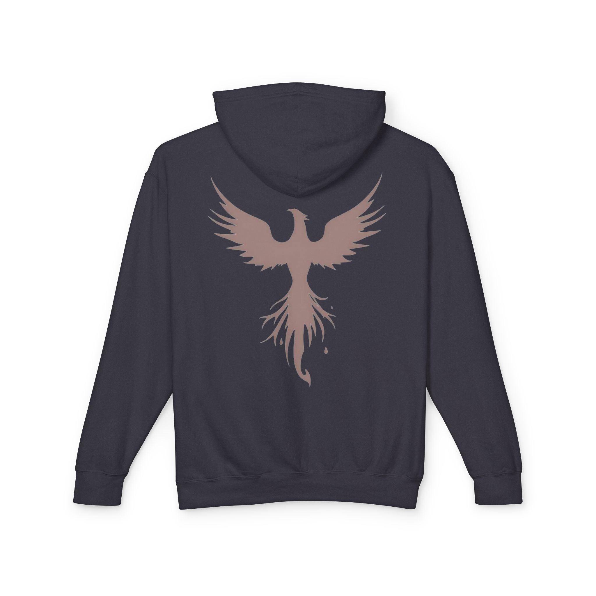 Phoenix Graphic Hoodie — Minimal Rising Phoenix Back Print