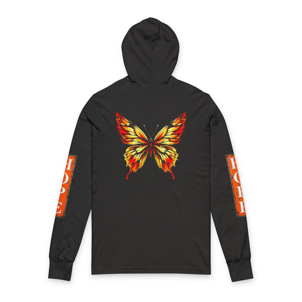 Hope Butterfly Hooded Long Sleeve Tee