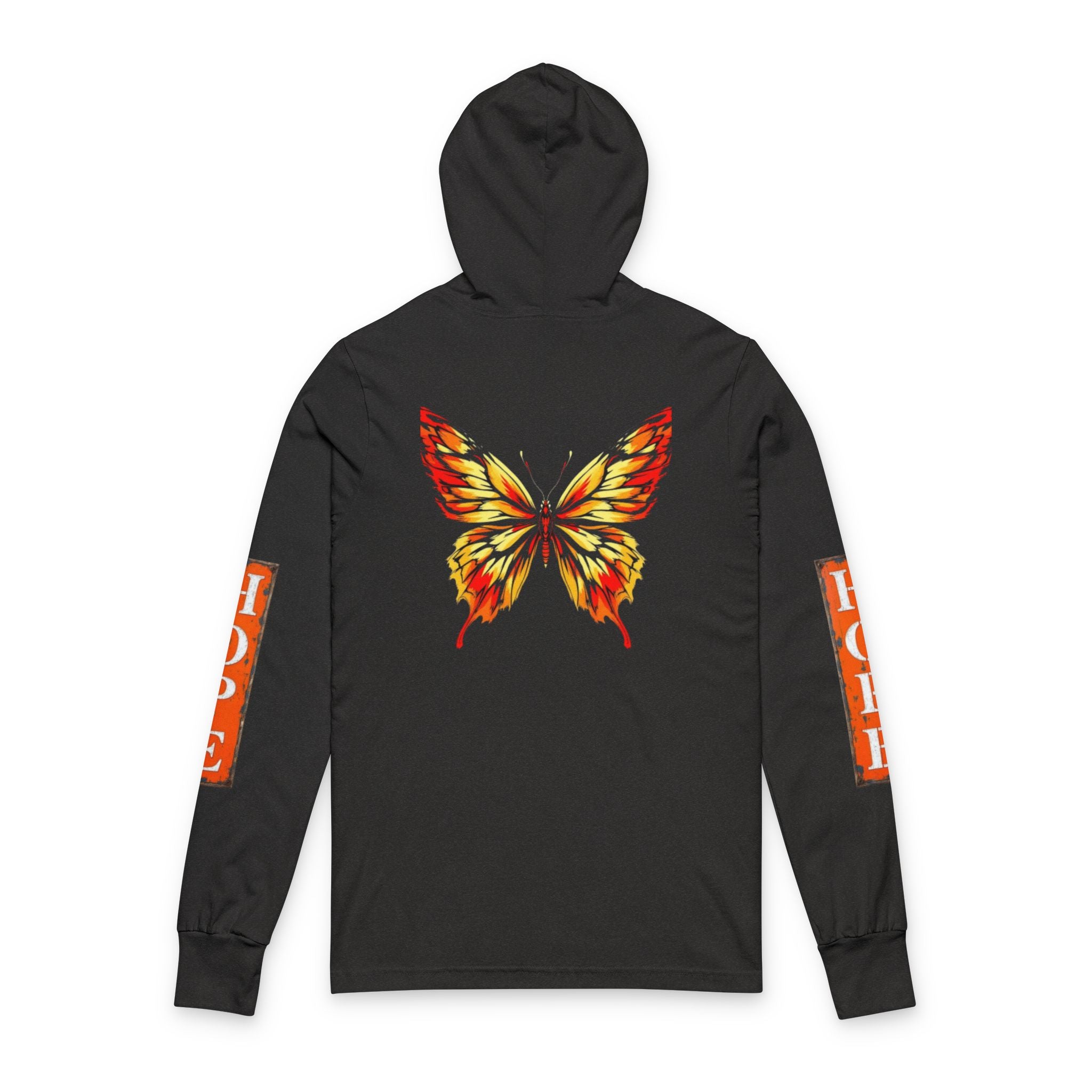 Hope Butterfly Hooded Long Sleeve Tee