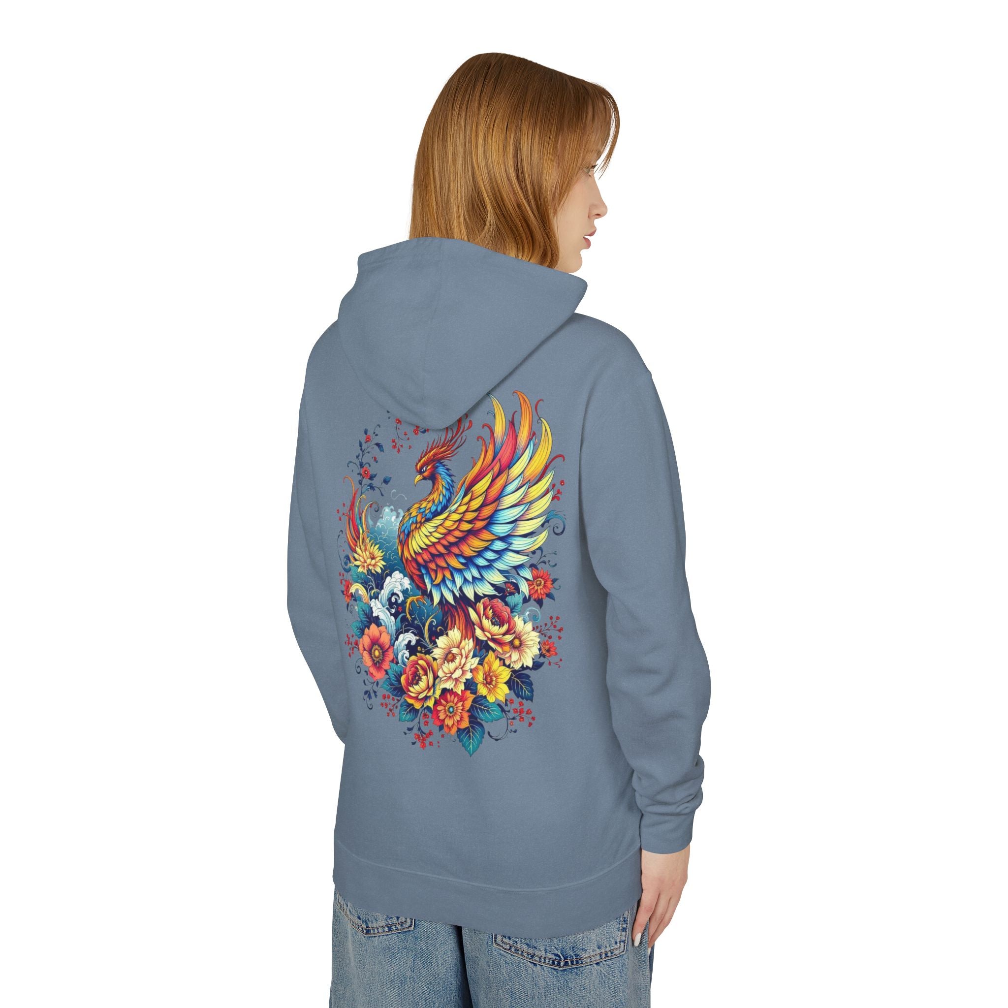Phoenix Floral Hoodie for Strength and Survivors