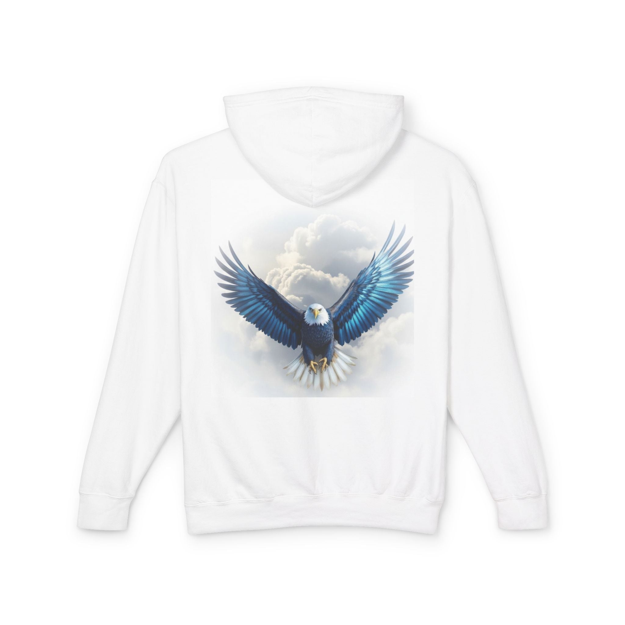 Eagle Flight Hoodie — Majestic Bald Eagle Graphic Lightweight Hooded Sweatshirt