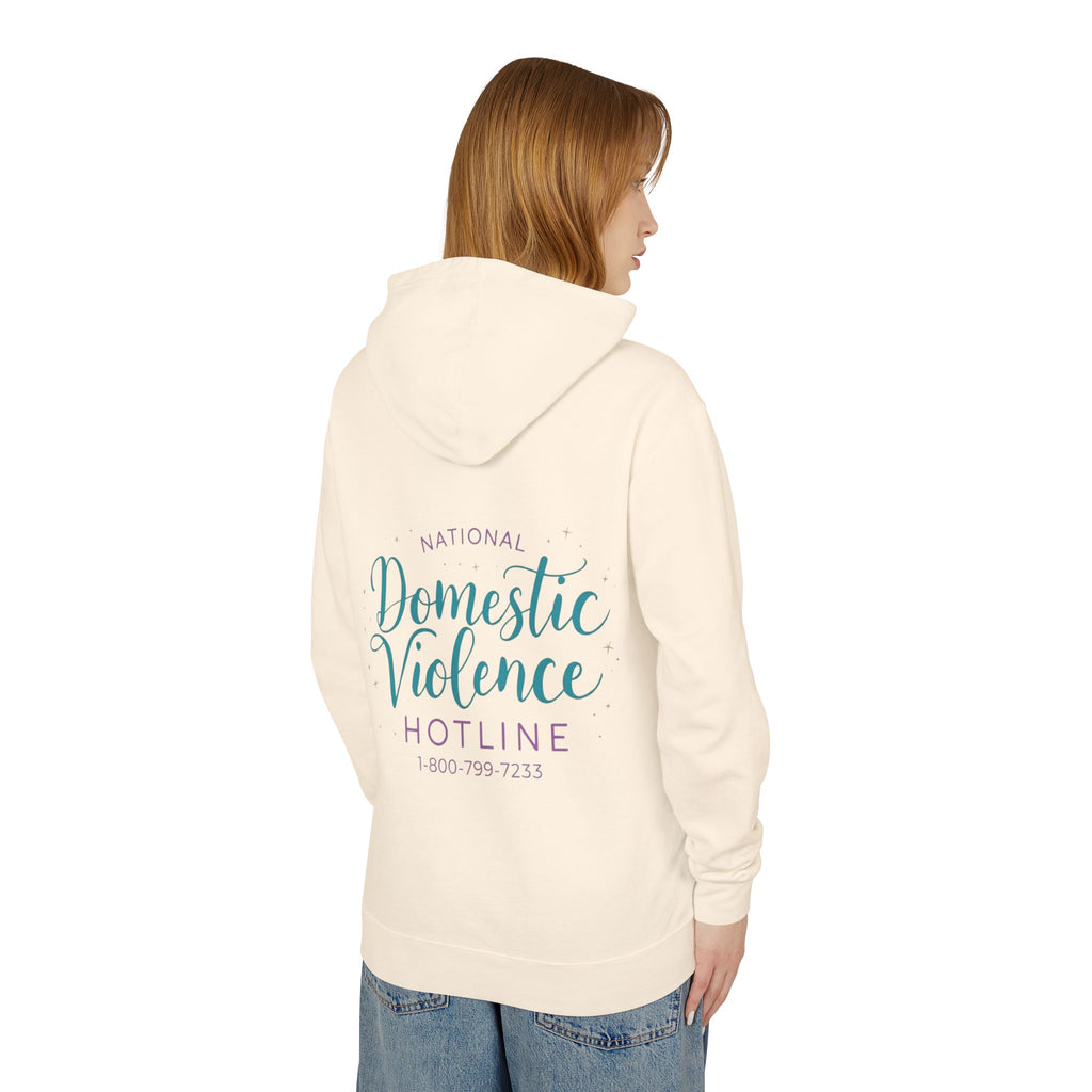 Domestic Violence Hotline Hoodie — National Support Sweatshirt with 1-800-799-7233