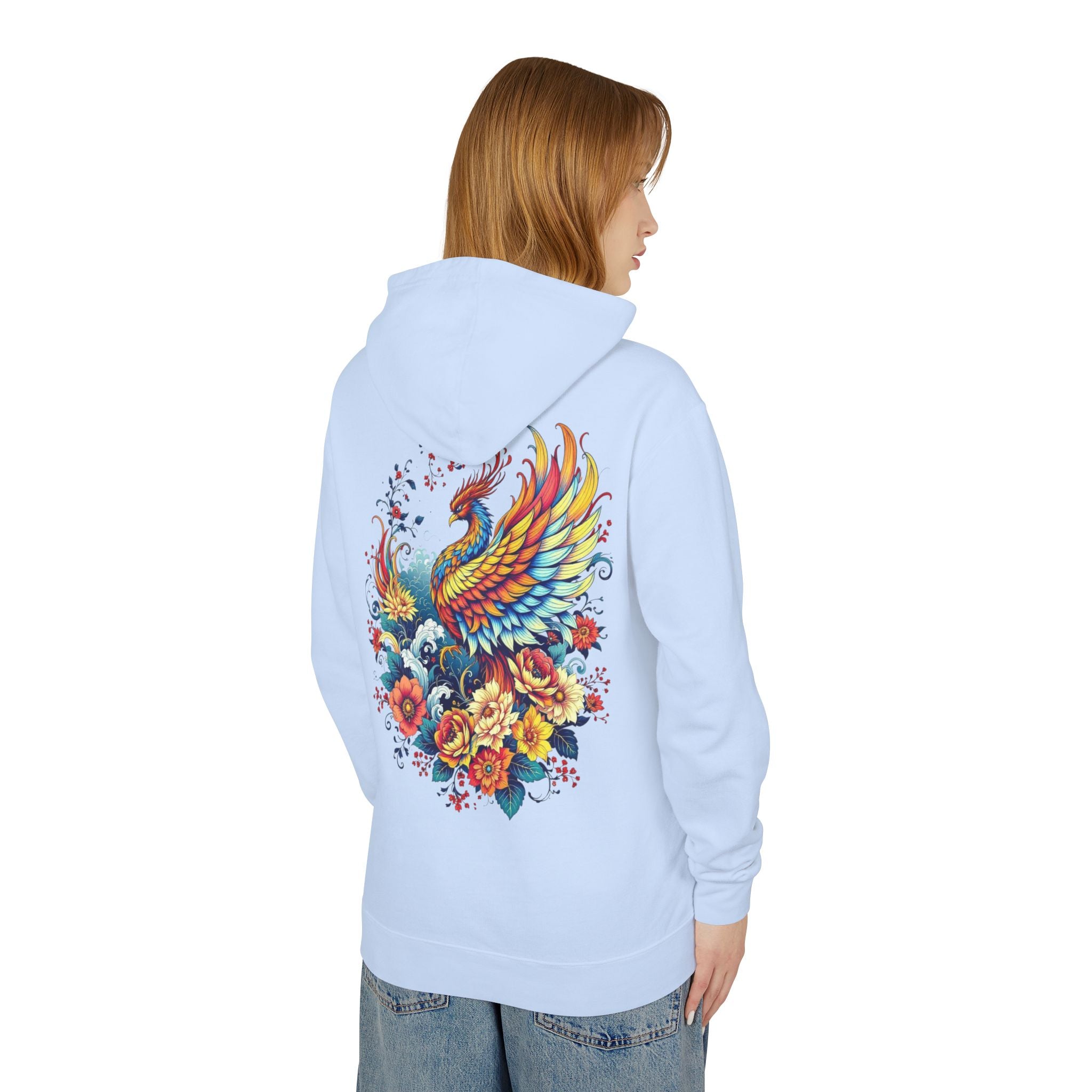 Phoenix Floral Hoodie for Strength and Survivors