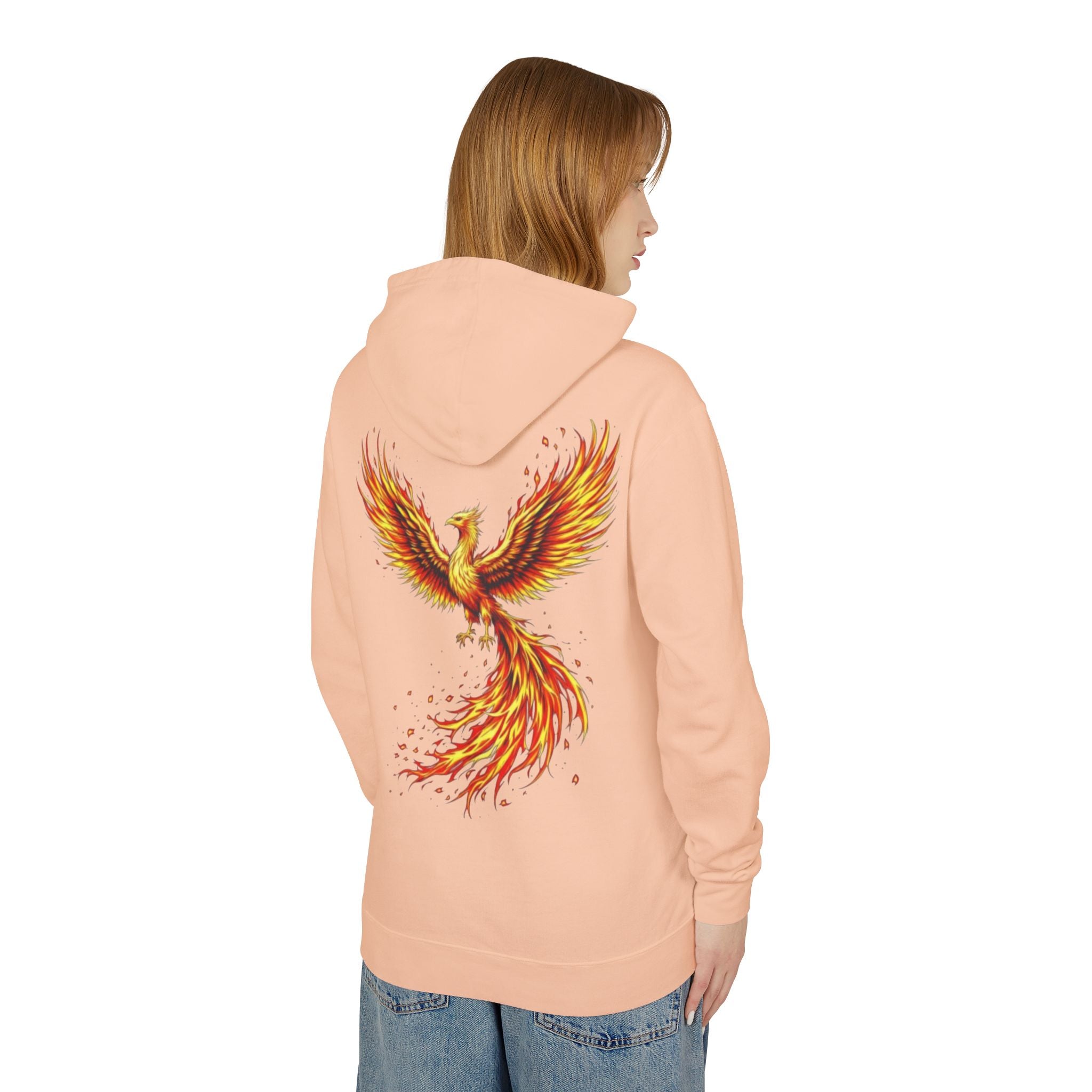 Phoenix Survivor Hoodie — Red Fiery Phoenix Design